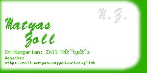 matyas zoll business card